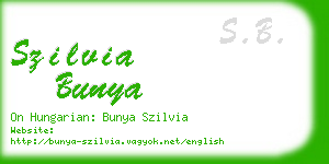 szilvia bunya business card